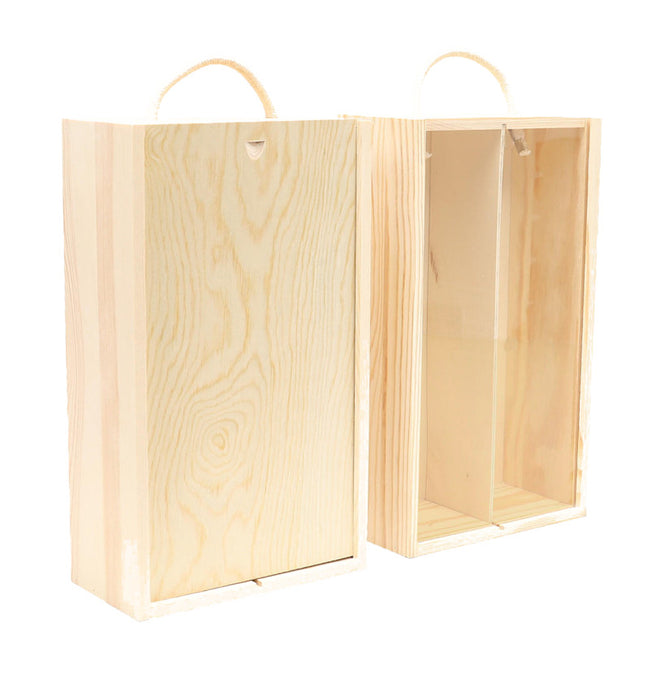 2 BOTTLE WOODEN WINE BOX - Vino Wines