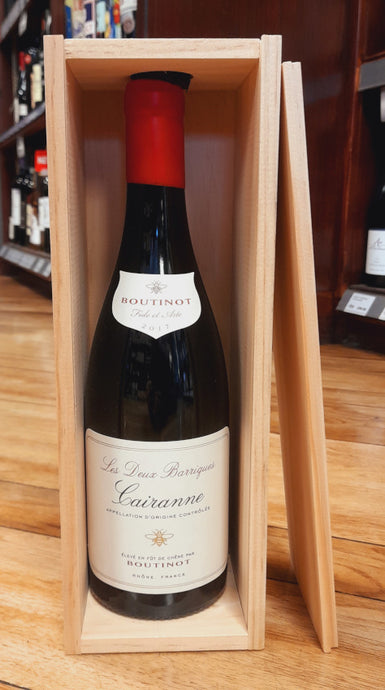 BOUTINOT LES DEUX BARRIQUES CAIRANNE WOODEN BOX - Vino Wines
