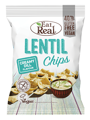 EAT REAL CREAMY DILL LENTIL CHIPS 113G - Vino Wines