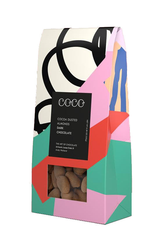 COCO COCOA DUSTED CARAMELISED ALMONDS 130G - Vino Wines