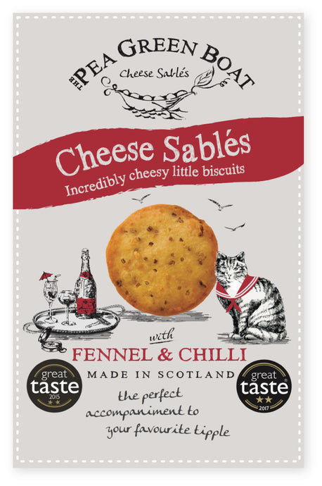 CHEESE SABLES WITH FENNEL & CHILLI 80G - Vino Wines